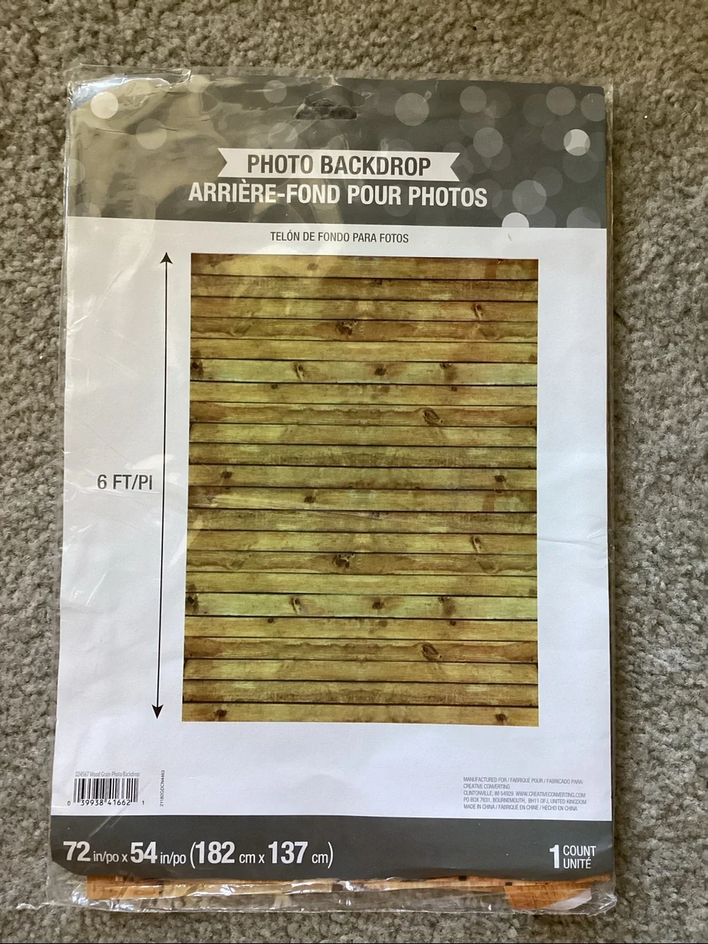 Wood Plank Photo Backdrop - Beige/Tan